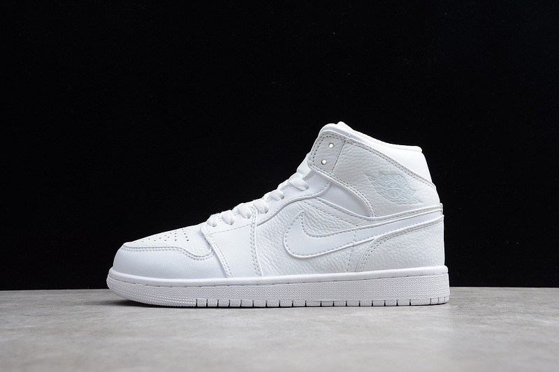 Nike Air Jordan 1 Mid ''Triple White'' 554724-109