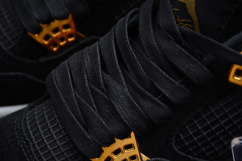 Air Jordan 4 “Royalty”  Black/Metallic Gold-White 308497-032