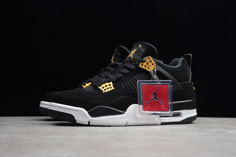 Air Jordan 4 “Royalty”  Black/Metallic Gold-White 308497-032