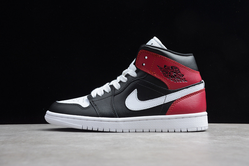 Jordan 1 Mid Black Noble Red BQ6472-016