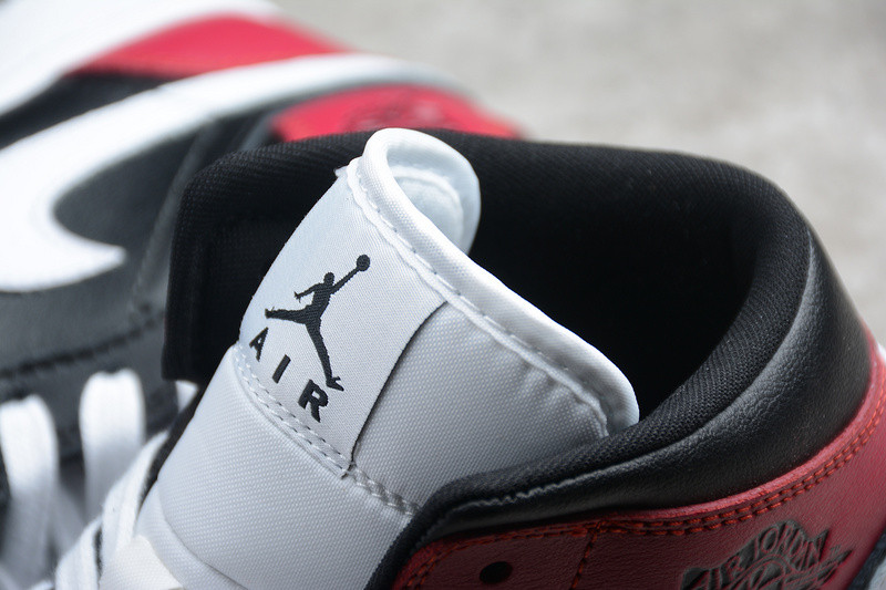 Jordan 1 Mid Black Noble Red BQ6472-016