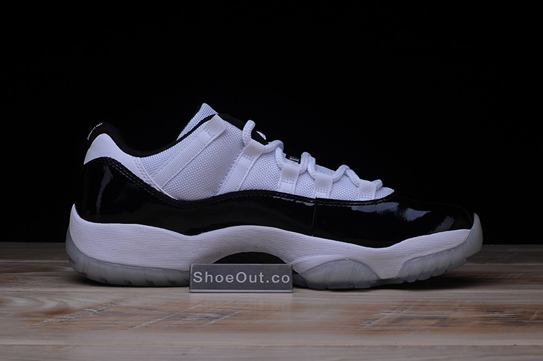 AIR JORDAN 11 RETRO LOW "CONCORD" BLACK/ WHITE  mens 528895-153