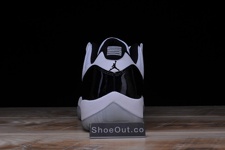 AIR JORDAN 11 RETRO LOW "CONCORD" BLACK/ WHITE  mens 528895-153