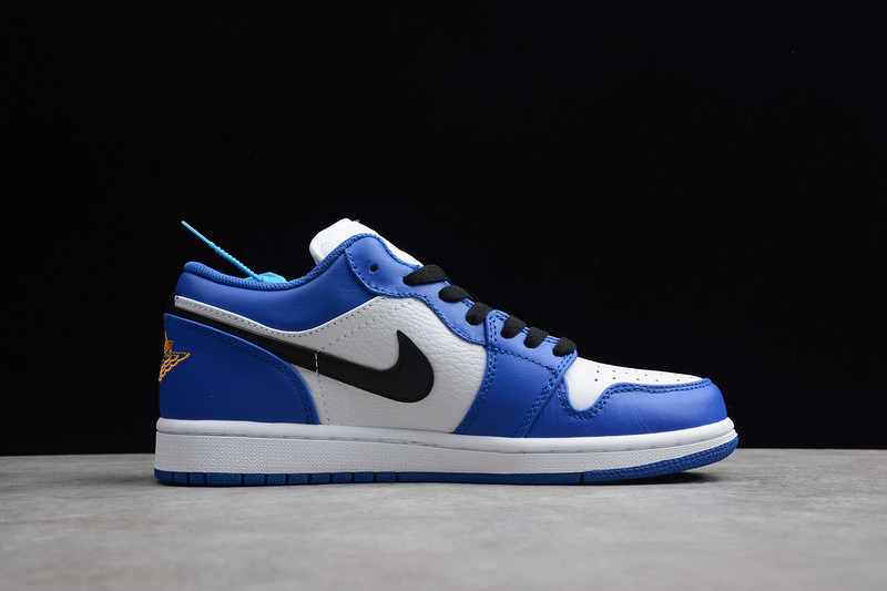 Air Jordan 1 Low Hyper Royal Orange Peel 553558-401