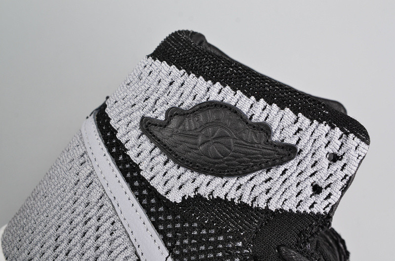 Air Jordan 1 Flyknit “Shadow” Black/Medium Grey-White mens 919704-003