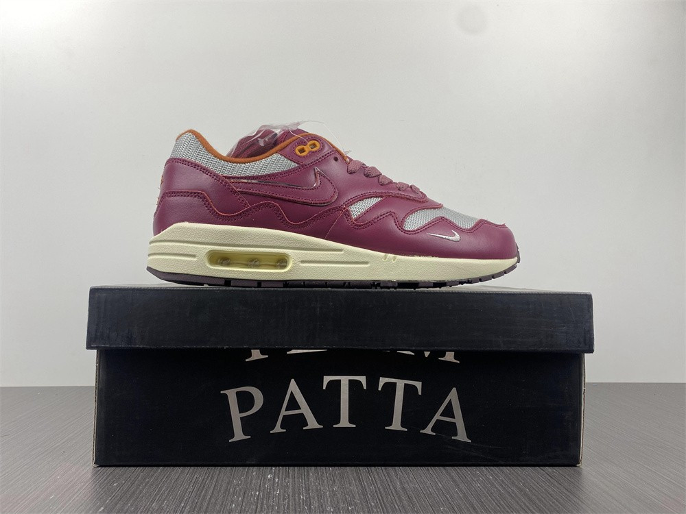 Nike Air Max 1 Patta Waves Rush Maroon  DO9549-001
