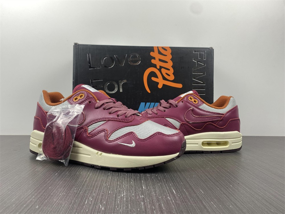 Nike Air Max 1 Patta Waves Rush Maroon  DO9549-001