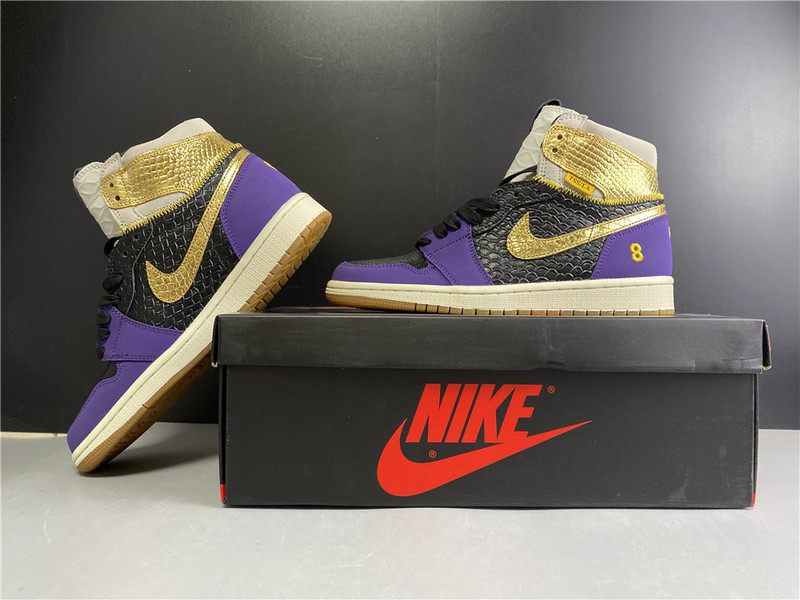 Air Jordan 1 High OG Black/Purple Gold 555088-171