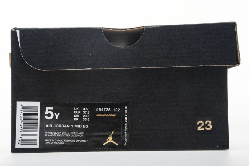 Air Jordan 1 Retro Mid BG "Hyper Jade" 554725-122