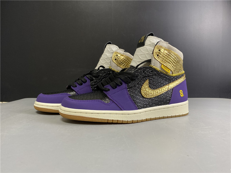 Air Jordan 1 High OG Black/Purple Gold 555088-171