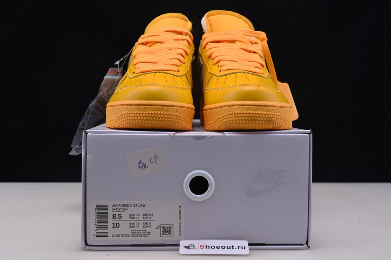 Nike Air Force 1 Low OFF White University Gold Metallic Silver DD1876-700