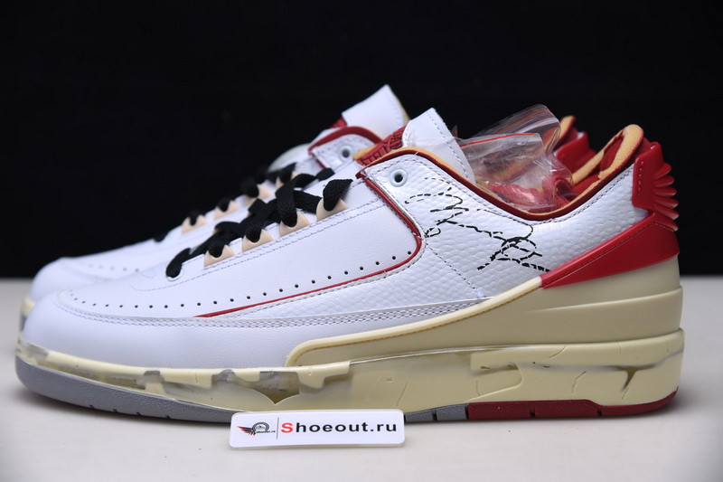 OF x Air Jordan 2 Low White Red DJ4375-106