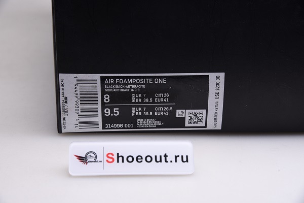 Nike Air Foamposite One Anthracite 314996-001