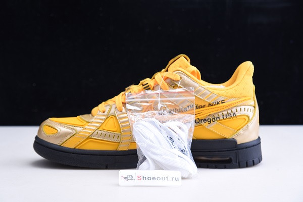 OFF White x Nike Air Rubber Dunk “University Gold” CU6015-700