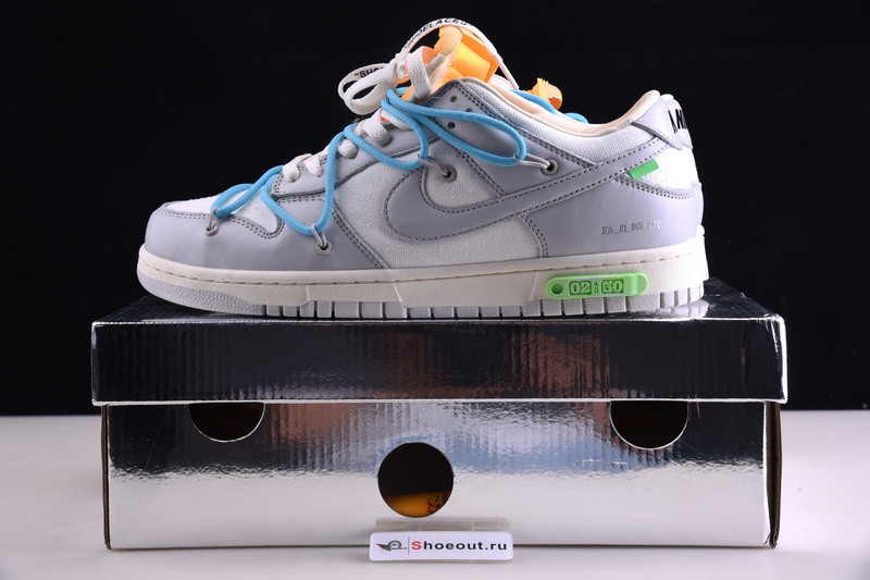 OF x Nike Dunk Low Beige Grey Lot 2 DM1602-115