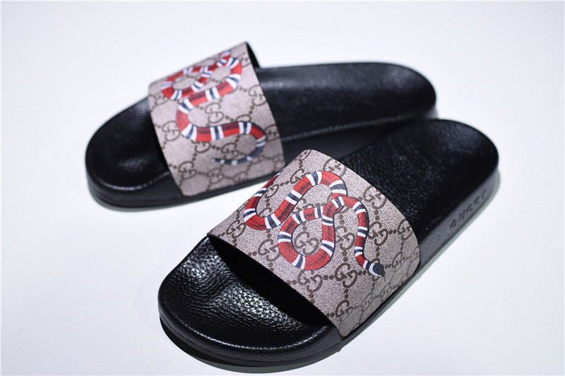 GC Leather SLIDE SANDAL with SNAKE