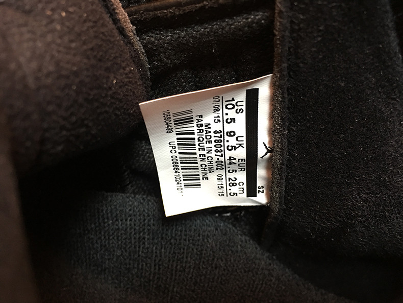 JORDAN 11 RETRO BP "72-10" black mens 378037-002