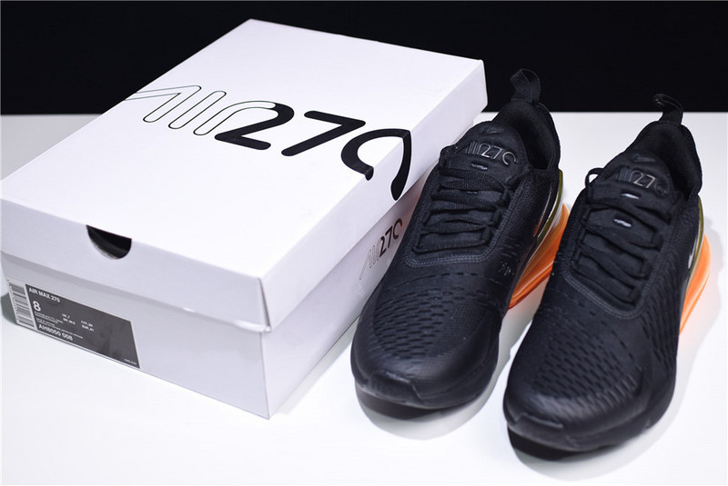 NIKE mens AIR MAX 270 “Tonal Orange” black  AH8050-008