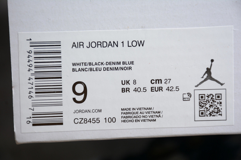 Air Jordan 1 Low Washed Denim CZ8455-100