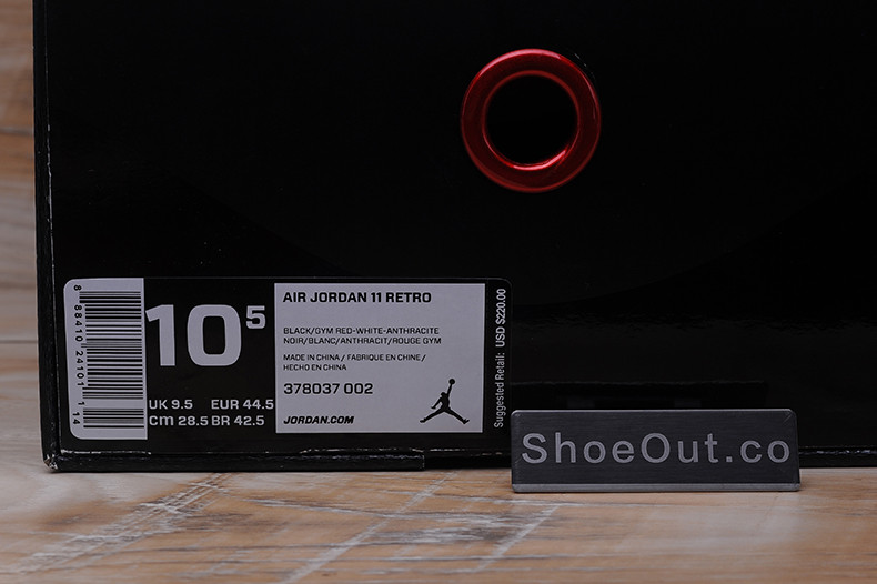 JORDAN 11 RETRO BP "72-10" black mens 378037-002